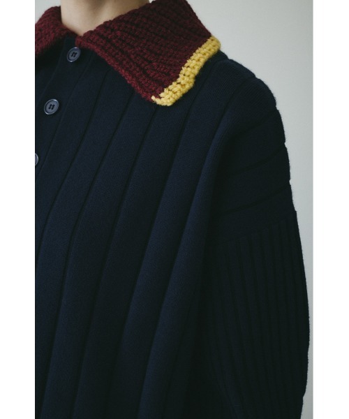 HeRIN.CYE(ヘリンドットサイ)の「Point collar knit pull over ポイントカラーニットプルオーバー(ニット/セーター・レディース・ネイビー/ベージュ/グレー・FREE)」の19枚目の写真