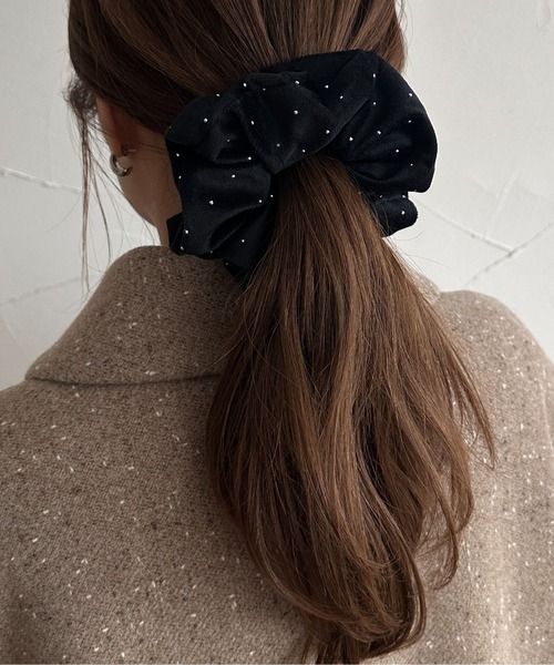 apres jour clair】ストーン付きシュシュ（シュシュ）｜apres jour