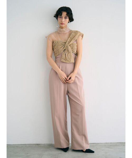 本日最終値下げ| LAGUNAMOON エンブロイダリーツイストパンツドレス セール】LADYエンブロイダリーツイストパンツドレス（パンツドレス