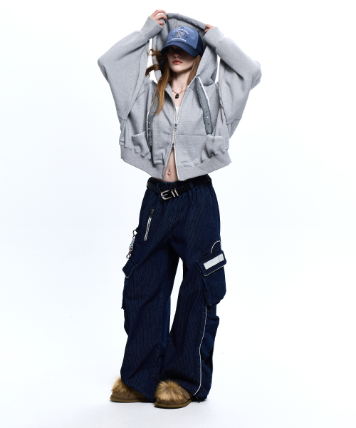RSSC(アールエスエスシー)の「WRINKLE MIXED STRIPE CARPENTER DENIM PANTS - DENIM(デニムパンツ・レディース・その他・1/2)」の7枚目の写真