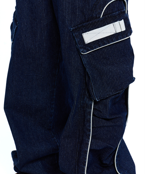 RSSC(アールエスエスシー)の「WRINKLE MIXED STRIPE CARPENTER DENIM PANTS - DENIM(デニムパンツ・レディース・その他・1/2)」の10枚目の写真