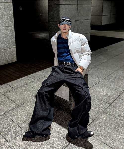 RSSC(アールエスエスシー)の「WRINKLE MIXED STRIPE CARPENTER DENIM PANTS - DENIM(デニムパンツ・レディース・その他・1/2)」の16枚目の写真