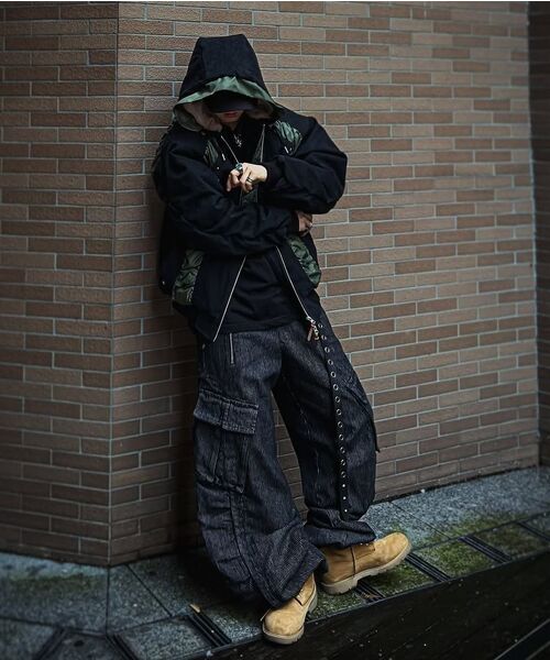 RSSC(アールエスエスシー)の「WRINKLE MIXED STRIPE CARPENTER DENIM PANTS - DENIM(デニムパンツ・レディース・その他・1/2)」の17枚目の写真