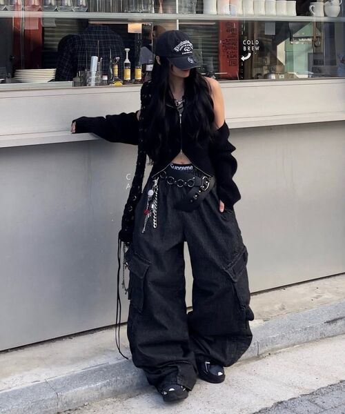 RSSC(アールエスエスシー)の「WRINKLE MIXED STRIPE CARPENTER DENIM PANTS - DENIM(デニムパンツ・レディース・その他・1/2)」の18枚目の写真