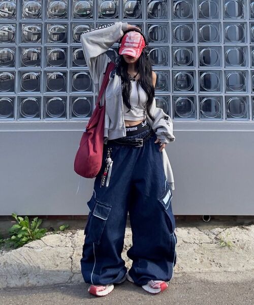 RSSC(アールエスエスシー)の「WRINKLE MIXED STRIPE CARPENTER DENIM PANTS - DENIM(デニムパンツ・レディース・その他・1/2)」の21枚目の写真