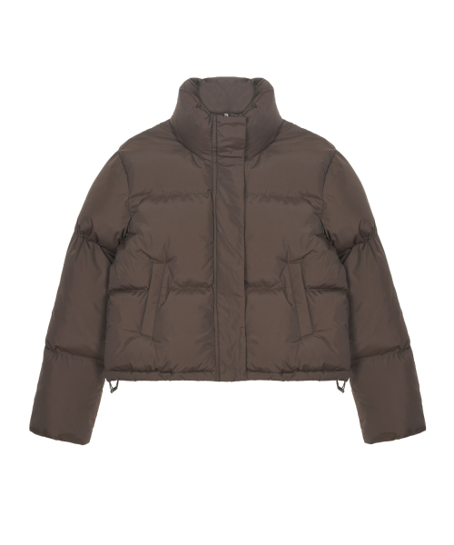 NICOLE VOLUME PUFFER SHORT PADDING_BROWN