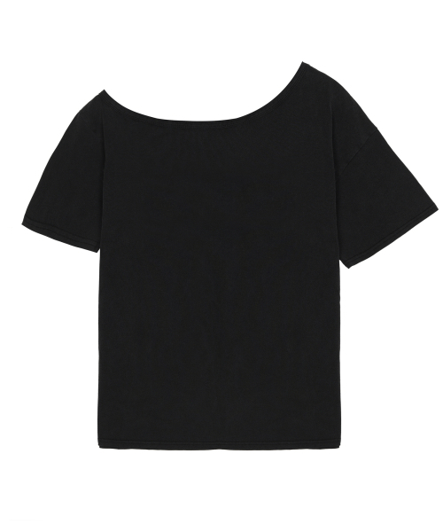 NICK&NICOLE(ニックアンドニコール)の「NICOLE ONE SHOULDER RELAXED LOGO TOP_BLACK(Tシャツ/カットソー・レディース・ブラック・FREE)」の5枚目の写真