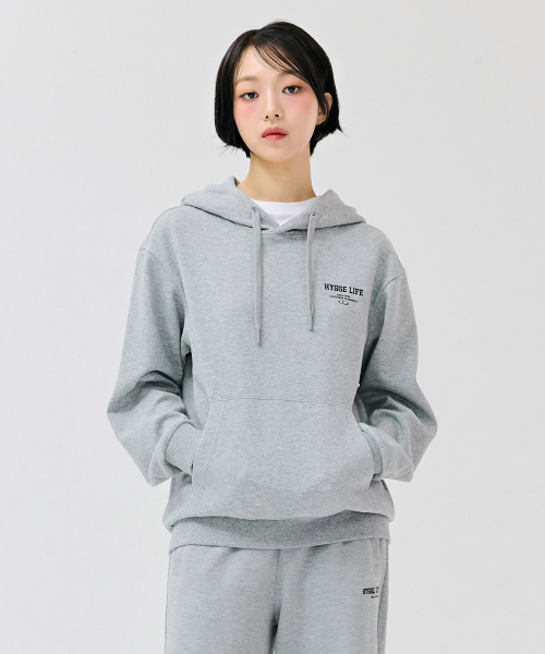 CHASECULT(チェイスカルト)の「共用エッセンシャルレタリングフードTシャツ-DEZU5104B0B(パーカー・メンズ・ライトグレー・95/105/90/100/110)」の3枚目の写真
