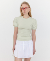 SINOON（シヌーン）の「Basic Puff T-Shirts (Light Green)（Tシャツ/カットソー）」