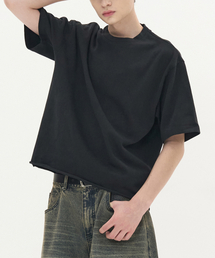 TOFFEE（トフィー）の「Pigment Cropped Tee (BLACK)（Tシャツ/カットソー）」