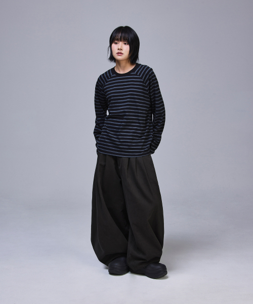 SCALLYWAG（スカリーワグ）の「スリーピンタックメガワイドコットンパンツ[チャコール]（その他パンツ・レディース・その他・SMALL/MEDIUM/LARGE/X-LARGE）」の9枚目の写真