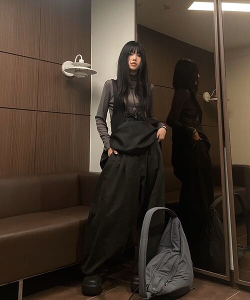 SCALLYWAG（スカリーワグ）の「スリーピンタックメガワイドコットンパンツ[チャコール]（その他パンツ・レディース・その他・SMALL/MEDIUM/LARGE/X-LARGE）」の17枚目の写真