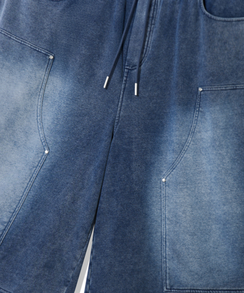 TRILLION(トリリオン)の「カーペンター デニム スウェット バミューダショーツ_ブルー(その他パンツ・メンズ・その他・MEDIUM/LARGE)」の9枚目の写真