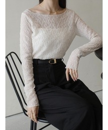 amel（エイメル）の「クラシックレースシアートップス / アイボリー（シャツ/ブラウス）」