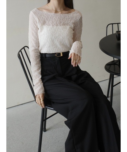 amel(エイメル)の「クラシックレースシアートップス / アイボリー(シャツ/ブラウス・レディース・アイボリー・FREE)」の2枚目の写真