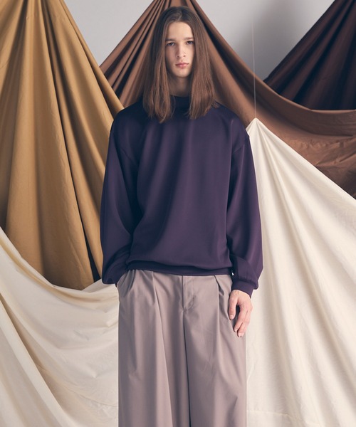 MAISON SPECIAL（メゾンスペシャル）の「《UNISEX》Mock Neck Prime-Over Sweat/モックネックプライムオーバースウェット【MAISON SPECIAL/メゾンスペシャル】（スウェット・メンズ・バーガンディー/ブラック/グレイッシュベージュ・0/1/2）」の15枚目の写真