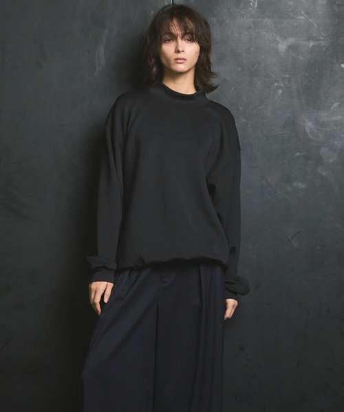 MAISON SPECIAL（メゾンスペシャル）の「《UNISEX》Mock Neck Prime-Over Sweat/モックネックプライムオーバースウェット【MAISON SPECIAL/メゾンスペシャル】（スウェット・メンズ・バーガンディー/ブラック/グレイッシュベージュ・0/1/2）」の21枚目の写真