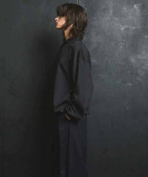 MAISON SPECIAL（メゾンスペシャル）の「《UNISEX》Mock Neck Prime-Over Sweat/モックネックプライムオーバースウェット【MAISON SPECIAL/メゾンスペシャル】（スウェット・メンズ・バーガンディー/ブラック/グレイッシュベージュ・0/1/2）」の20枚目の写真