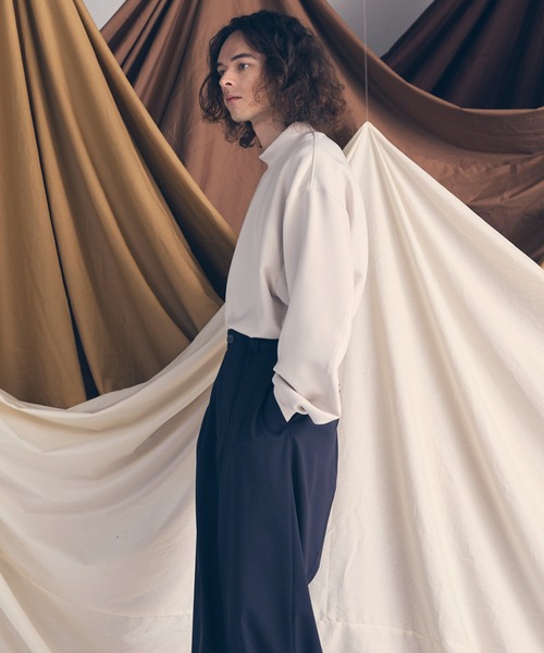 MAISON SPECIAL（メゾンスペシャル）の「《UNISEX》Mock Neck Prime-Over Sweat/モックネックプライムオーバースウェット【MAISON SPECIAL/メゾンスペシャル】（スウェット・メンズ・バーガンディー/ブラック/グレイッシュベージュ・0/1/2）」の17枚目の写真