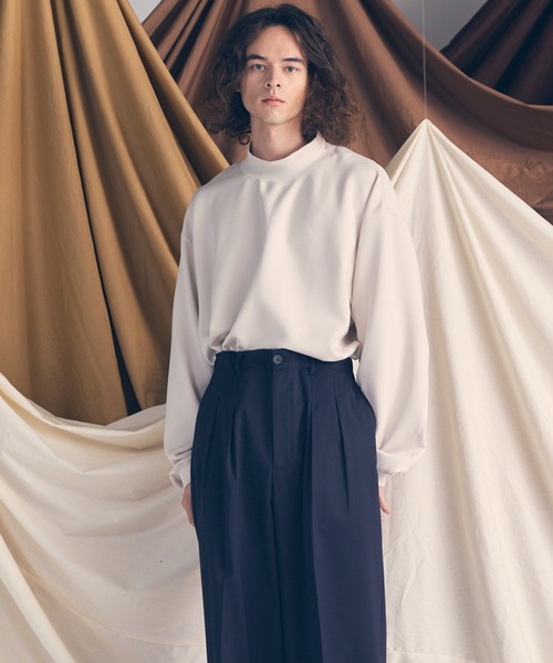 MAISON SPECIAL（メゾンスペシャル）の「《UNISEX》Mock Neck Prime-Over Sweat/モックネックプライムオーバースウェット【MAISON SPECIAL/メゾンスペシャル】（スウェット・メンズ・バーガンディー/ブラック/グレイッシュベージュ・0/1/2）」の18枚目の写真