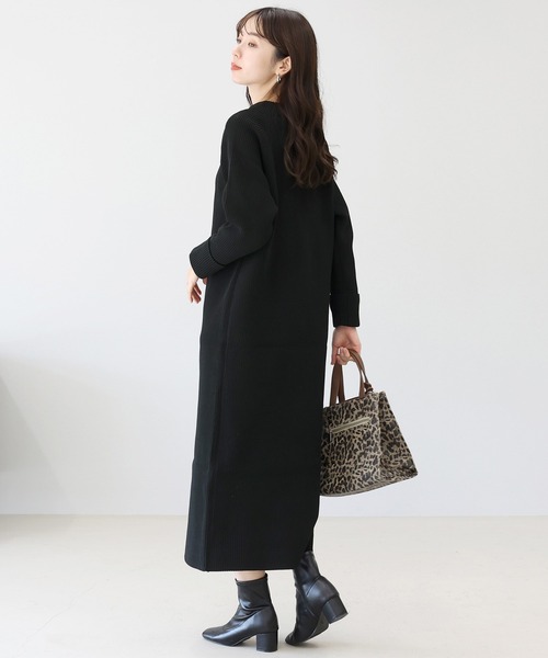 Aletta vita(アレッタビータ)の「畦編みロングワンピース(ワンピース・レディース・チャコール/ブラック・M)」の21枚目の写真
