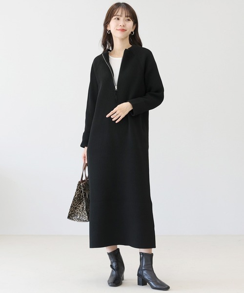 Aletta vita(アレッタビータ)の「畦編みロングワンピース(ワンピース・レディース・チャコール/ブラック・M)」の22枚目の写真