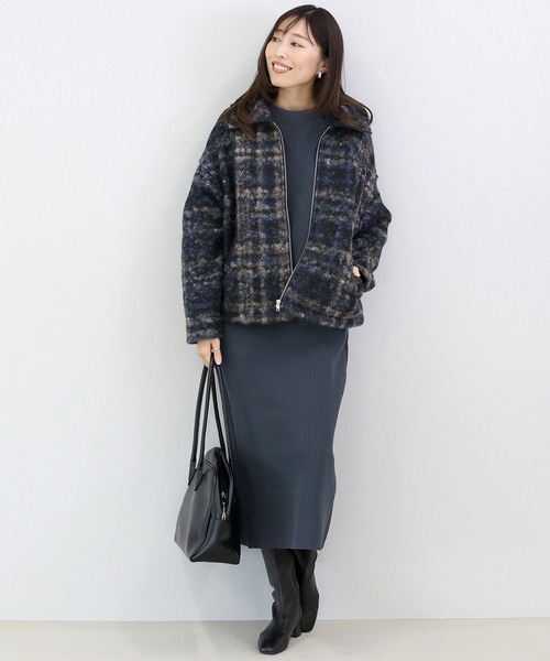 Aletta vita(アレッタビータ)の「畦編みロングワンピース(ワンピース・レディース・チャコール/ブラック・M)」の10枚目の写真