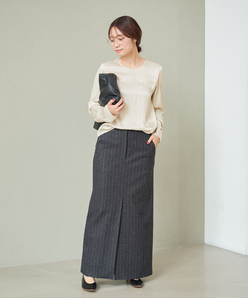 plage（プラージュ）の「R’IAM サテンロンT ブラウス（シャツ/ブラウス・レディース・ベージュ/ブラウン・FREE）」の11枚目の写真