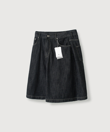 MOOD INSIDE（ムードインサイド）の「クーリングリネンライクデニムバミューダパンツ_ブラック（デニムパンツ）」