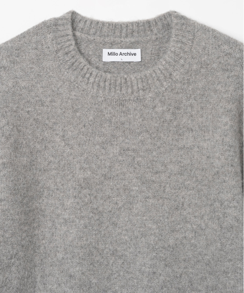 Millo Archive（ミロ アーカイブ）の「クロップシルエットニット [メランジグレー]（ニット/セーター・メンズ・その他・MEDIUM/LARGE/X-LARGE）」の2枚目の写真