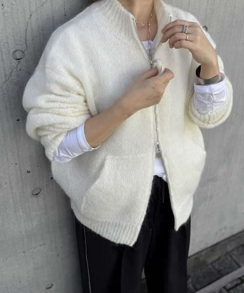 JOURNAL STANDARD LUXE(ジャーナルスタンダード ラックス)の「Ivy's KNIT(カーディガン/ボレロ・レディース・ホワイト/ブラウン/ネイビー・FREE)」の1枚目の写真