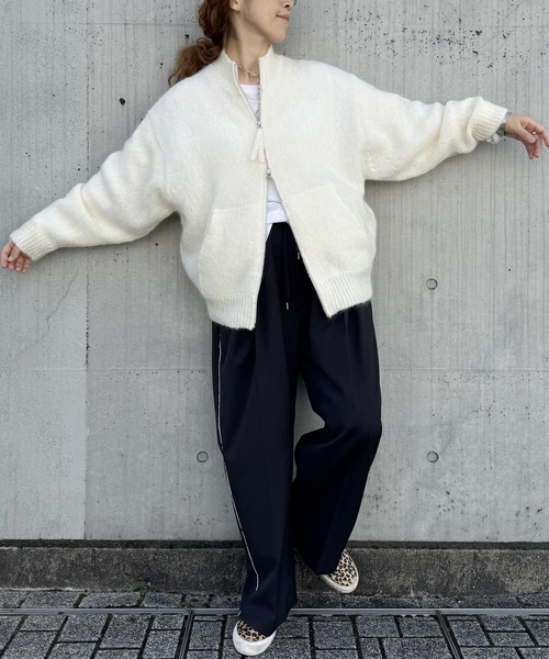 JOURNAL STANDARD LUXE(ジャーナルスタンダード ラックス)の「Ivy's KNIT(カーディガン/ボレロ・レディース・ホワイト/ブラウン/ネイビー・FREE)」の4枚目の写真