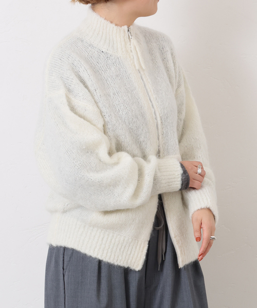 JOURNAL STANDARD LUXE(ジャーナルスタンダード ラックス)の「Ivy's KNIT(カーディガン/ボレロ・レディース・ホワイト/ブラウン/ネイビー・FREE)」の7枚目の写真