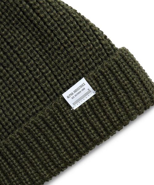 Alpha Industries（アルファインダストリーズ）の「Alpha Industries/アルファ インダストリーズ/ESSENTIAL WATCH CAP/エッセンシャル ウォッチ キャップ（ニットキャップ/ビーニー・メンズ・ブラック/オリーブ系/グレー系その他6/チャコール・F）」の12枚目の写真