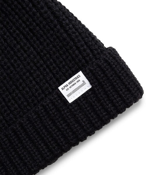 Alpha Industries（アルファインダストリーズ）の「Alpha Industries/アルファ インダストリーズ/ESSENTIAL WATCH CAP/エッセンシャル ウォッチ キャップ（ニットキャップ/ビーニー・メンズ・ブラック/オリーブ系/グレー系その他6/チャコール・F）」の5枚目の写真