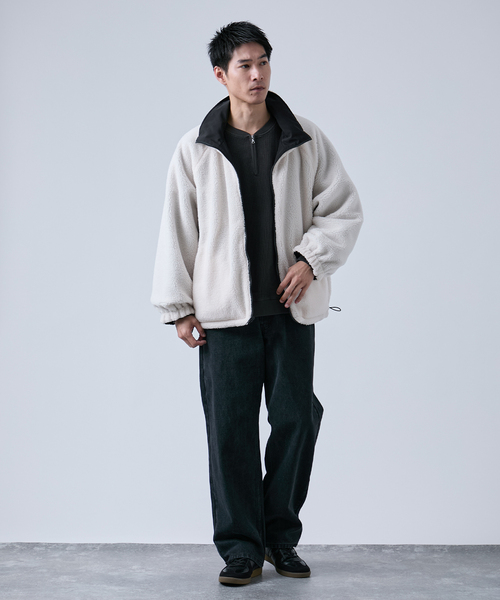 OSKR(オーエスケーアール)の「OSKR別注 リバーシブル ボアブルゾン(ブルゾン・メンズ・ブラック・MEDIUM/LARGE)」の11枚目の写真