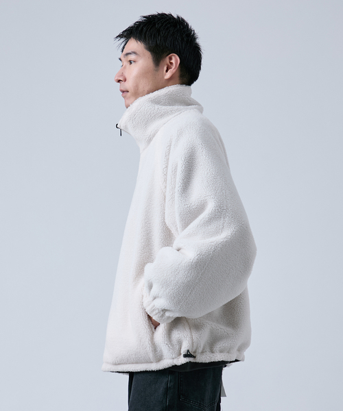 OSKR(オーエスケーアール)の「OSKR別注 リバーシブル ボアブルゾン(ブルゾン・メンズ・ブラック・MEDIUM/LARGE)」の13枚目の写真