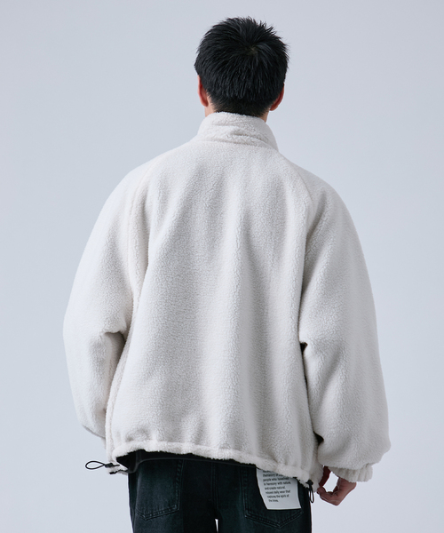 OSKR(オーエスケーアール)の「OSKR別注 リバーシブル ボアブルゾン(ブルゾン・メンズ・ブラック・MEDIUM/LARGE)」の14枚目の写真