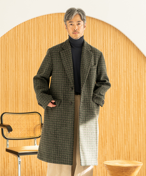 EDIFICE（エディフィス）の「◇ウール*シルクツイードチェスターコート