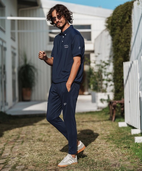 1minute 1second（ワンミニットワンセカンド）の「mhs2456-cursive embroidery high stretch fabric polo shirt ポロシャツ(1M26H060)（ポロシャツ・メンズ・ブラック/ネイビー/ホワイト・S/M/L/XL）」の13枚目の写真