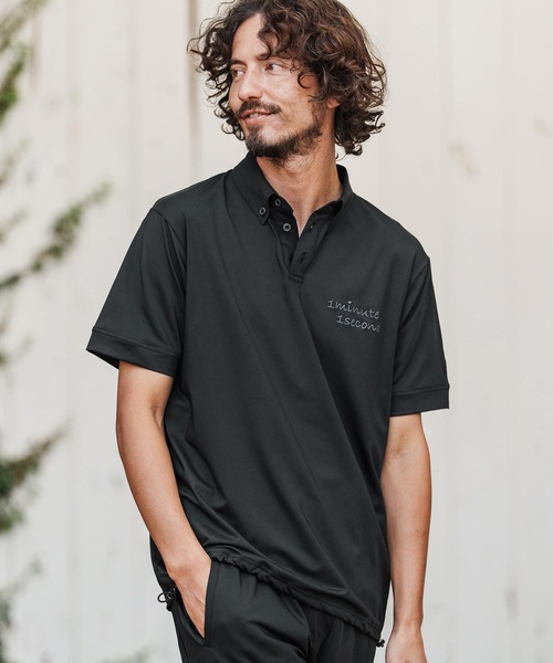 1minute 1second（ワンミニットワンセカンド）の「mhs2456-cursive embroidery high stretch fabric polo shirt ポロシャツ(1M26H060)（ポロシャツ・メンズ・ブラック/ネイビー/ホワイト・S/M/L/XL）」の16枚目の写真