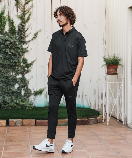 1minute 1second（ワンミニットワンセカンド）の「mhs2456-cursive embroidery high stretch fabric polo shirt ポロシャツ(1M26H060)（ポロシャツ・メンズ・ブラック/ネイビー/ホワイト・S/M/L/XL）」の17枚目の写真