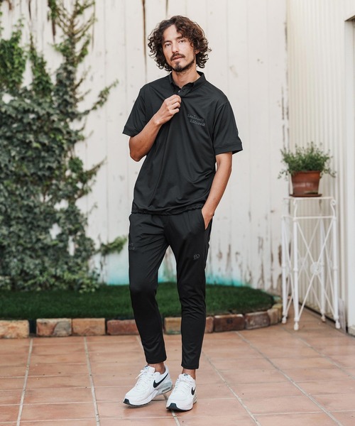 1minute 1second（ワンミニットワンセカンド）の「mhs2456-cursive embroidery high stretch fabric polo shirt ポロシャツ(1M26H060)（ポロシャツ・メンズ・ブラック/ネイビー/ホワイト・S/M/L/XL）」の18枚目の写真