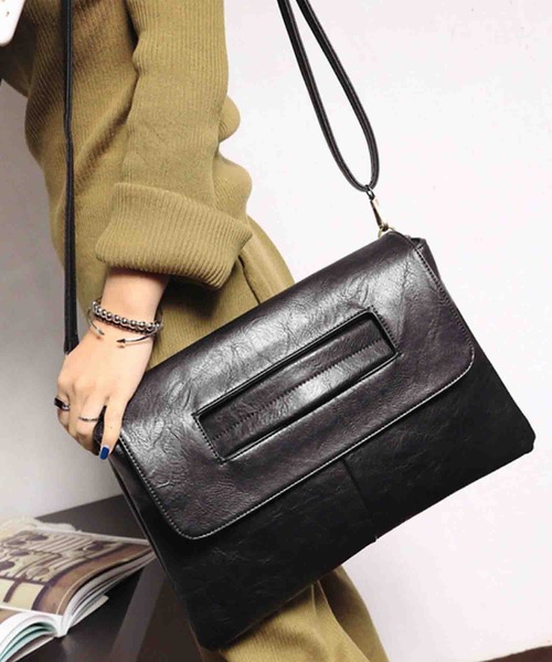 Mignonjour(ミニョンジュール)の「FReePLACe/合成皮革 2way クラッチバッグ ショルダーバッグ X12698(ショルダーバッグ・レディース・ブラック・FREE)」の1枚目の写真