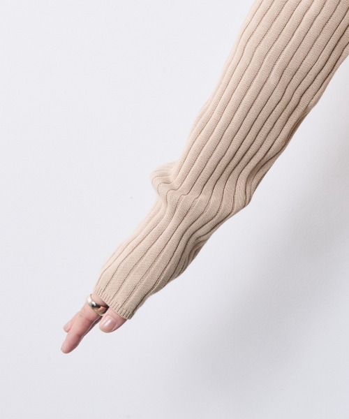 CHIC STYLE（シックスタイル）の「綿100％ワイドリブVネックニットカーディガン＜大きいサイズ有＞シックスタイル（カーディガン/ボレロ・レディース・チャコール/ベージュ/ブラック・5L/4L/3L/LL/L/M）」の16枚目の写真