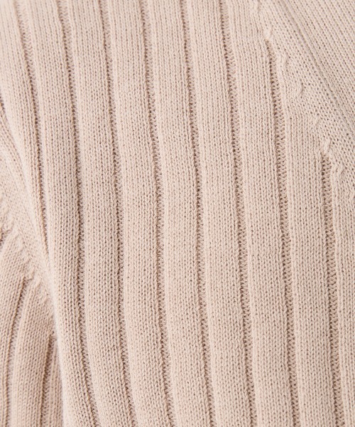 CHIC STYLE（シックスタイル）の「綿100％ワイドリブVネックニットカーディガン＜大きいサイズ有＞シックスタイル（カーディガン/ボレロ・レディース・チャコール/ベージュ/ブラック・5L/4L/3L/LL/L/M）」の18枚目の写真