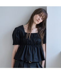 GRIDAJ（クリダジェイ）の「コットンレースボリュームシャーリングブラウス_(2カラー)（シャツ/ブラウス）」