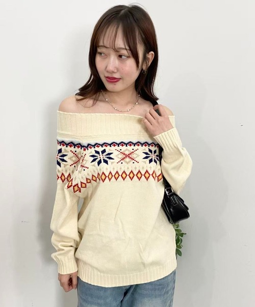 mebole（メボレ）の「フェアアイルオフショルニット（ニット/セーター・レディース・アイボリー・FREE）」の18枚目の写真