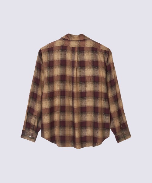 SUGARHILL(シュガーヒル)の「【SUGARHILL/シュガーヒル】PLAID OPEN COLLOR SHIRTS(シャツ/ブラウス・メンズ・ダークグリーン/ワインレッド・2/3)」の4枚目の写真