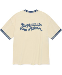 COVERNAT | チェーンレタリングリンガーTシャツクリーム(Tシャツ/カットソー)